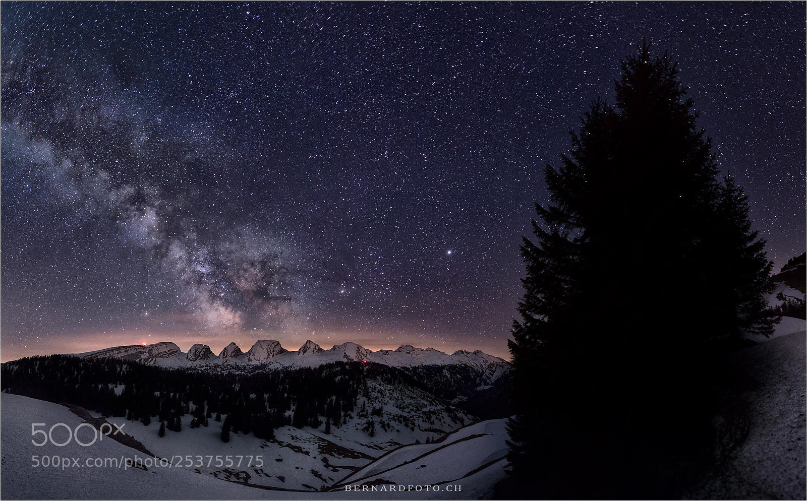 Canon EOS 5DS R sample photo. The churfirsten by night photography