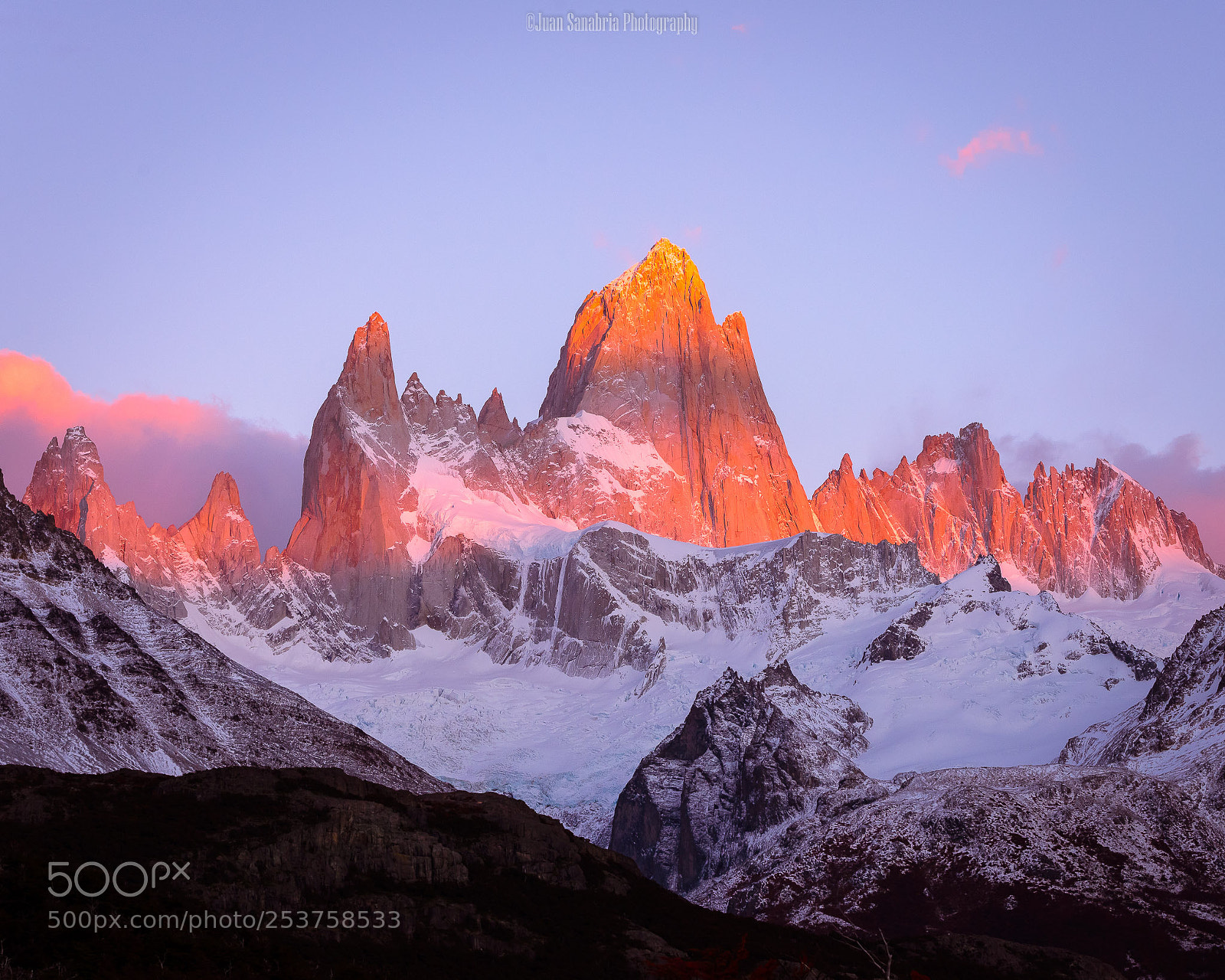 Nikon D610 sample photo. Sunrise at fitz roy photography