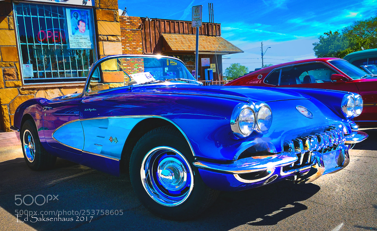 Panasonic Lumix DMC-FZ1000 sample photo. Blue corvette photography
