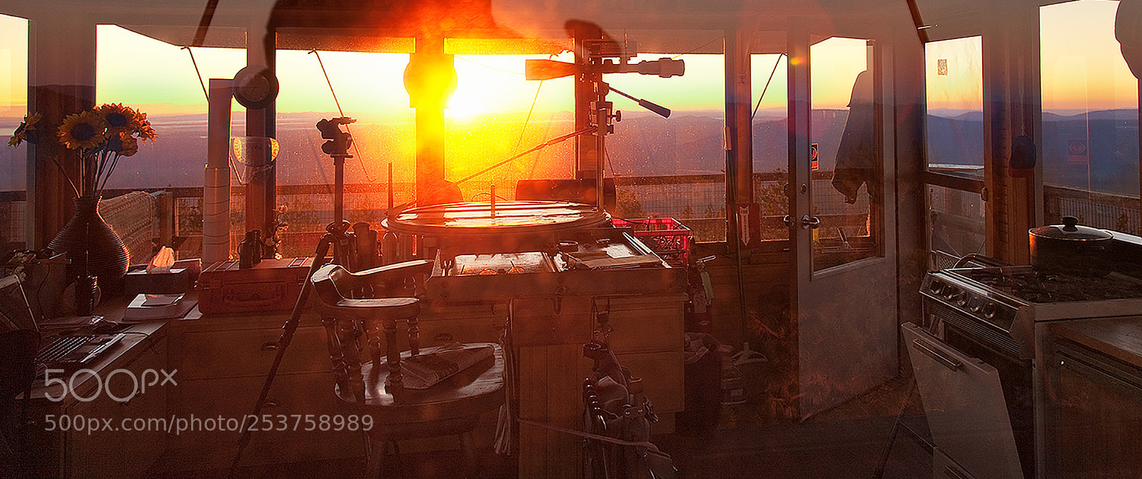 Canon EOS 5D Mark II sample photo. Fire lookout life: sunrise photography