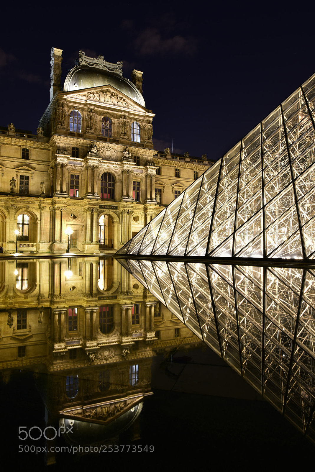 Nikon D810 sample photo. Louvre reflections photography