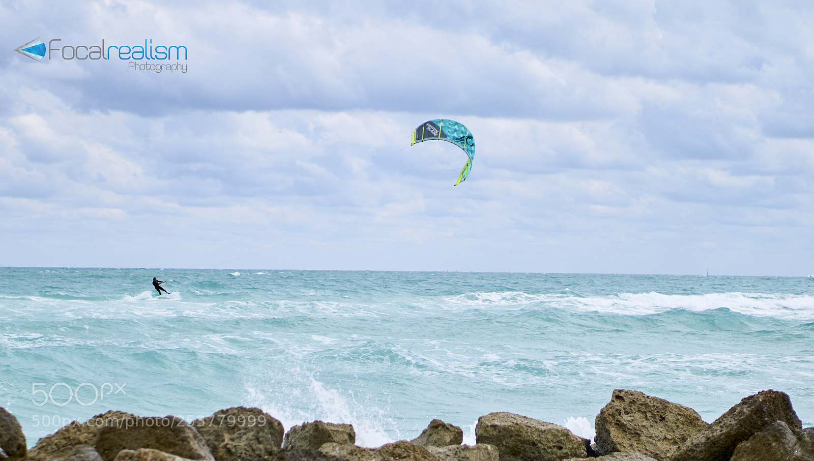 Sony a6000 sample photo. Miami beach kite surfing photography