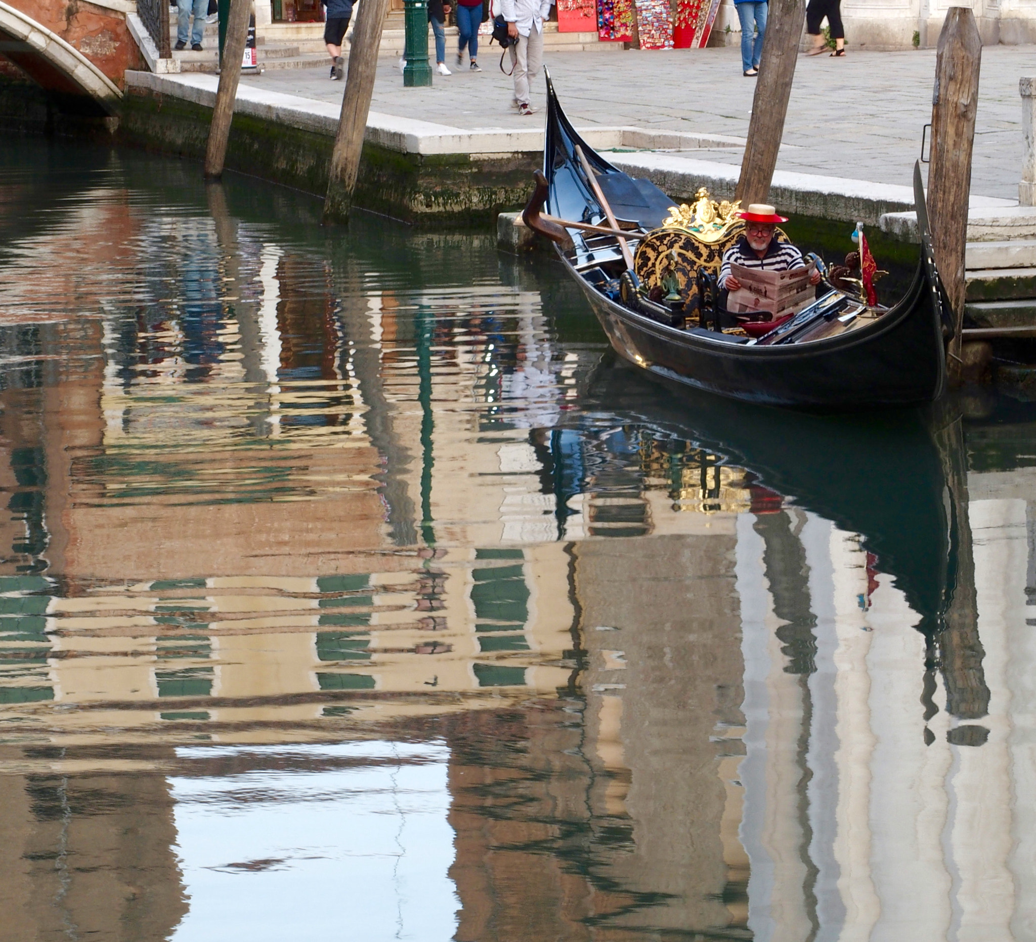 Olympus STYLUS1 sample photo. Reflects in venice canal photography