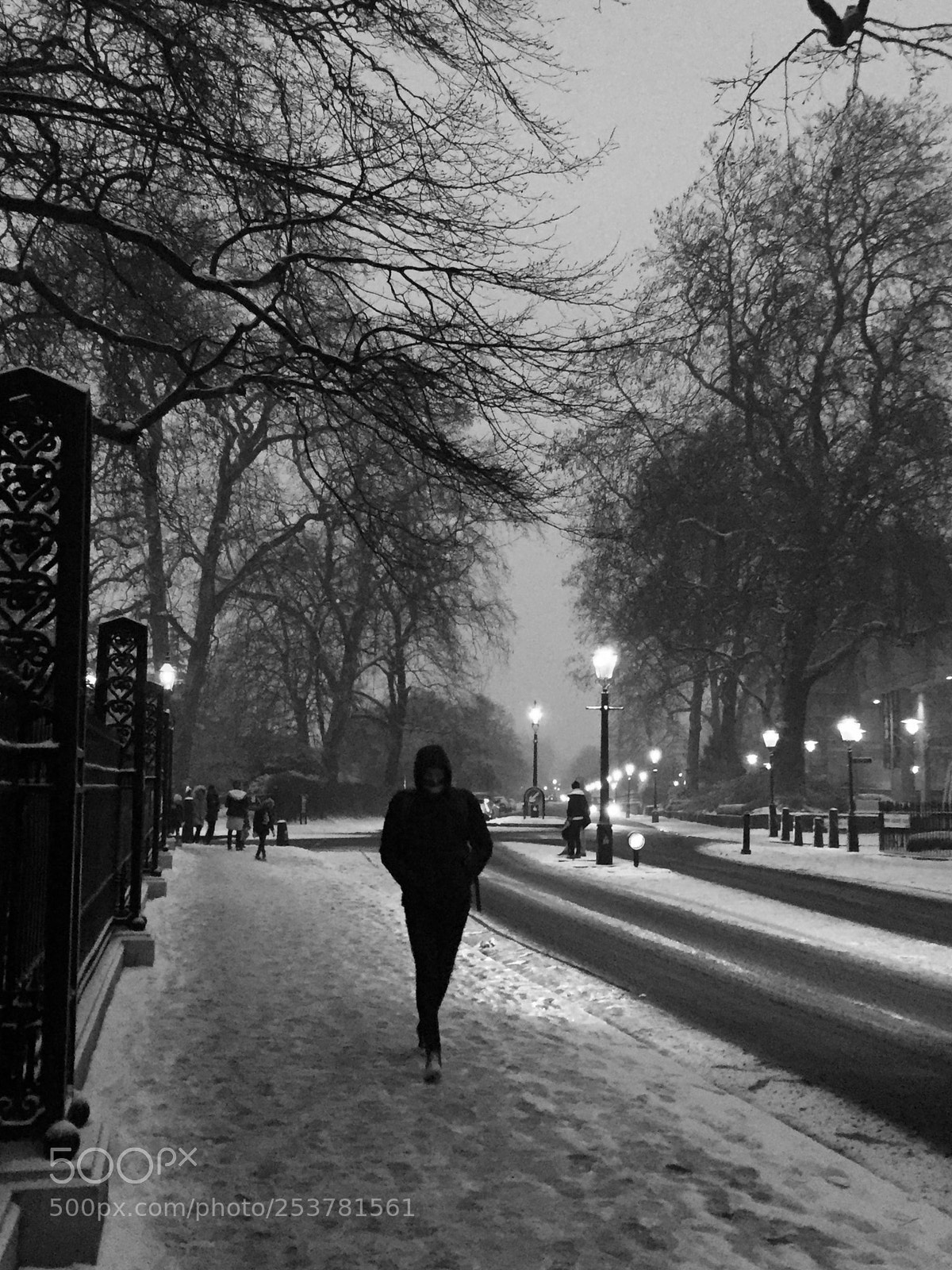 Apple iPhone 6 sample photo. Night with snow in photography
