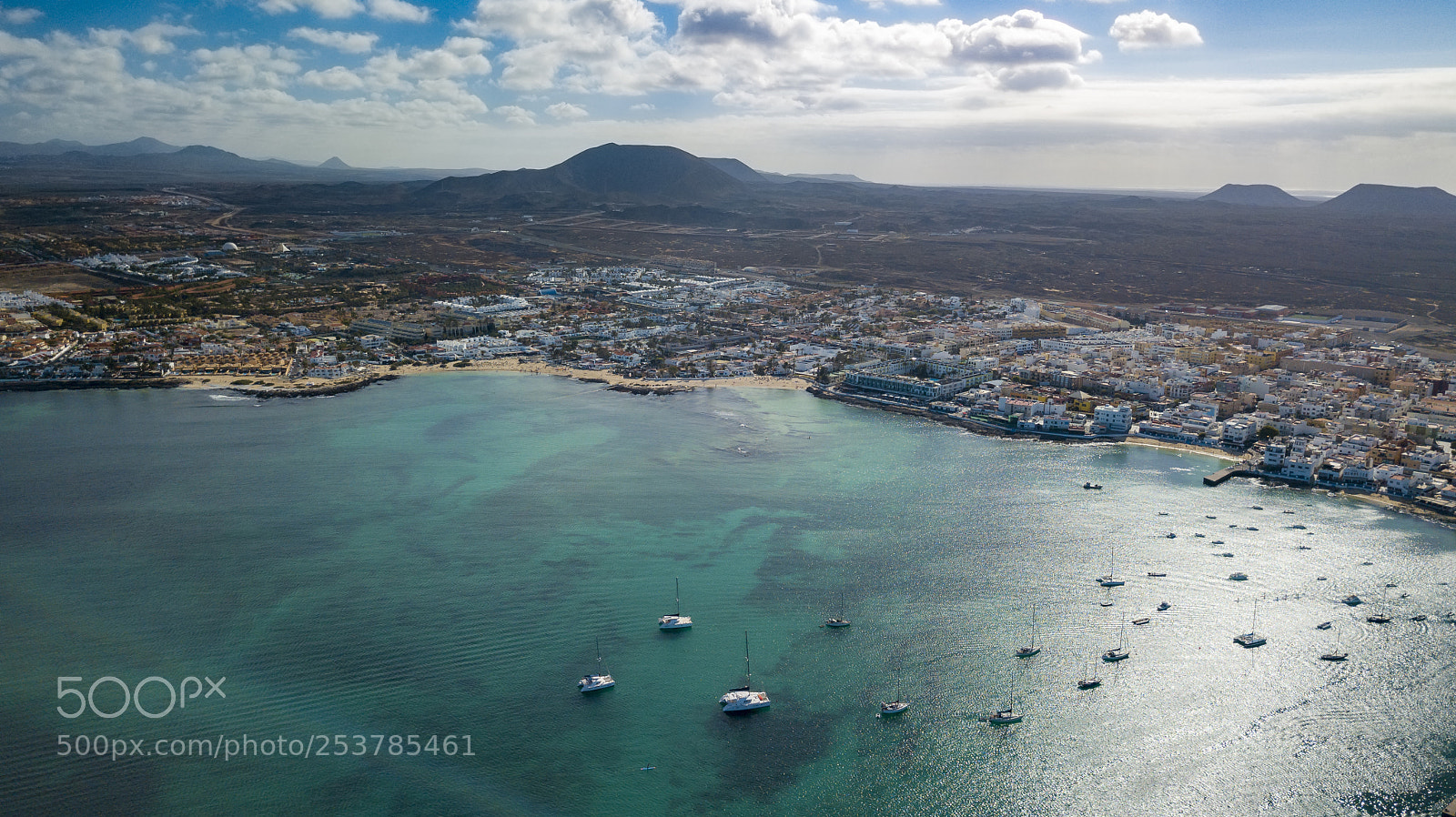 DJI FC220 sample photo. Aerial view of corralejo photography