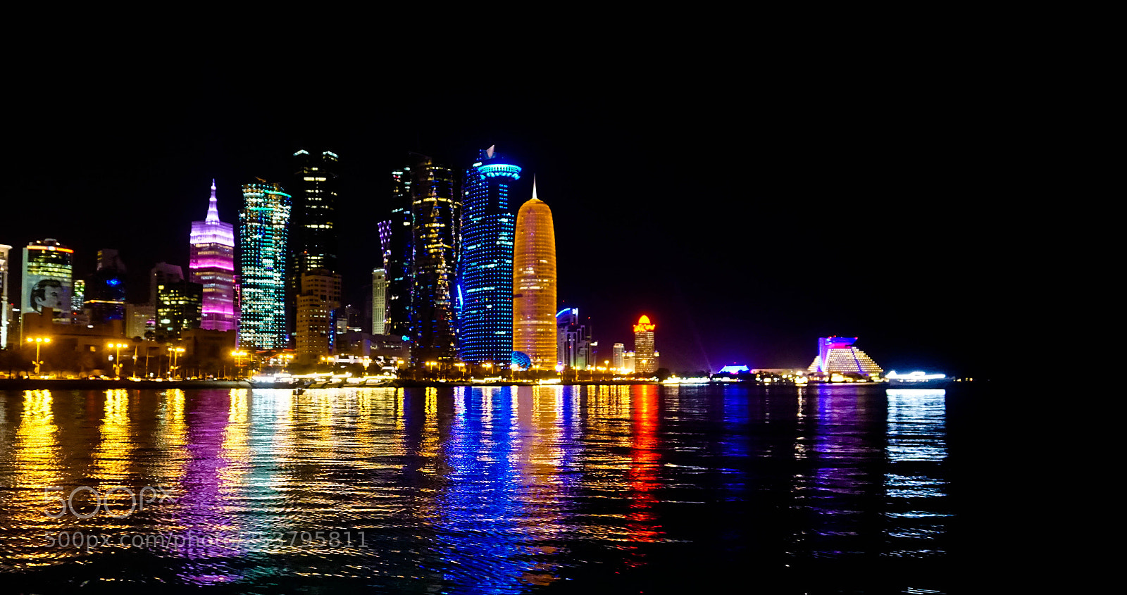 Sony a6000 sample photo. Doha by night photography