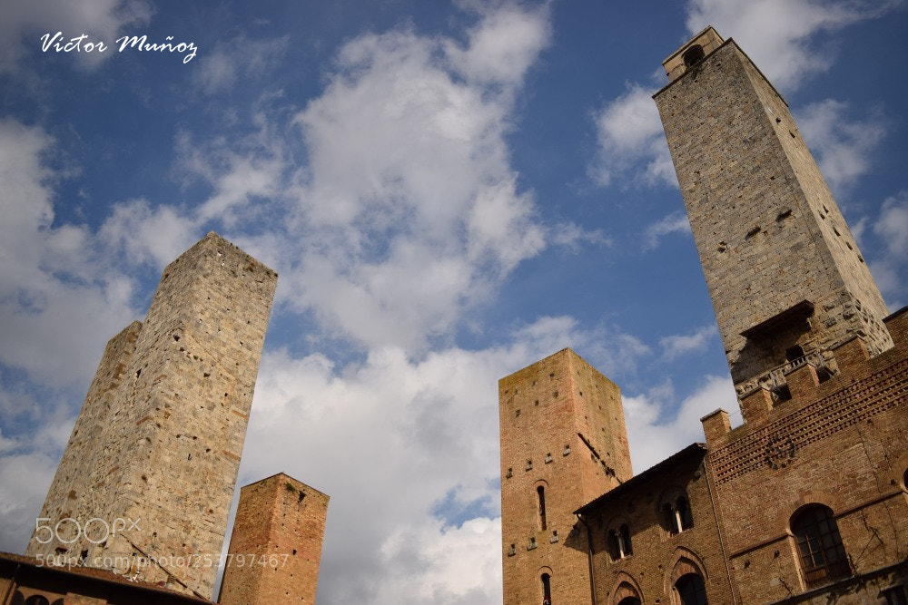 Nikon D3300 sample photo. Towers of san gimignano photography