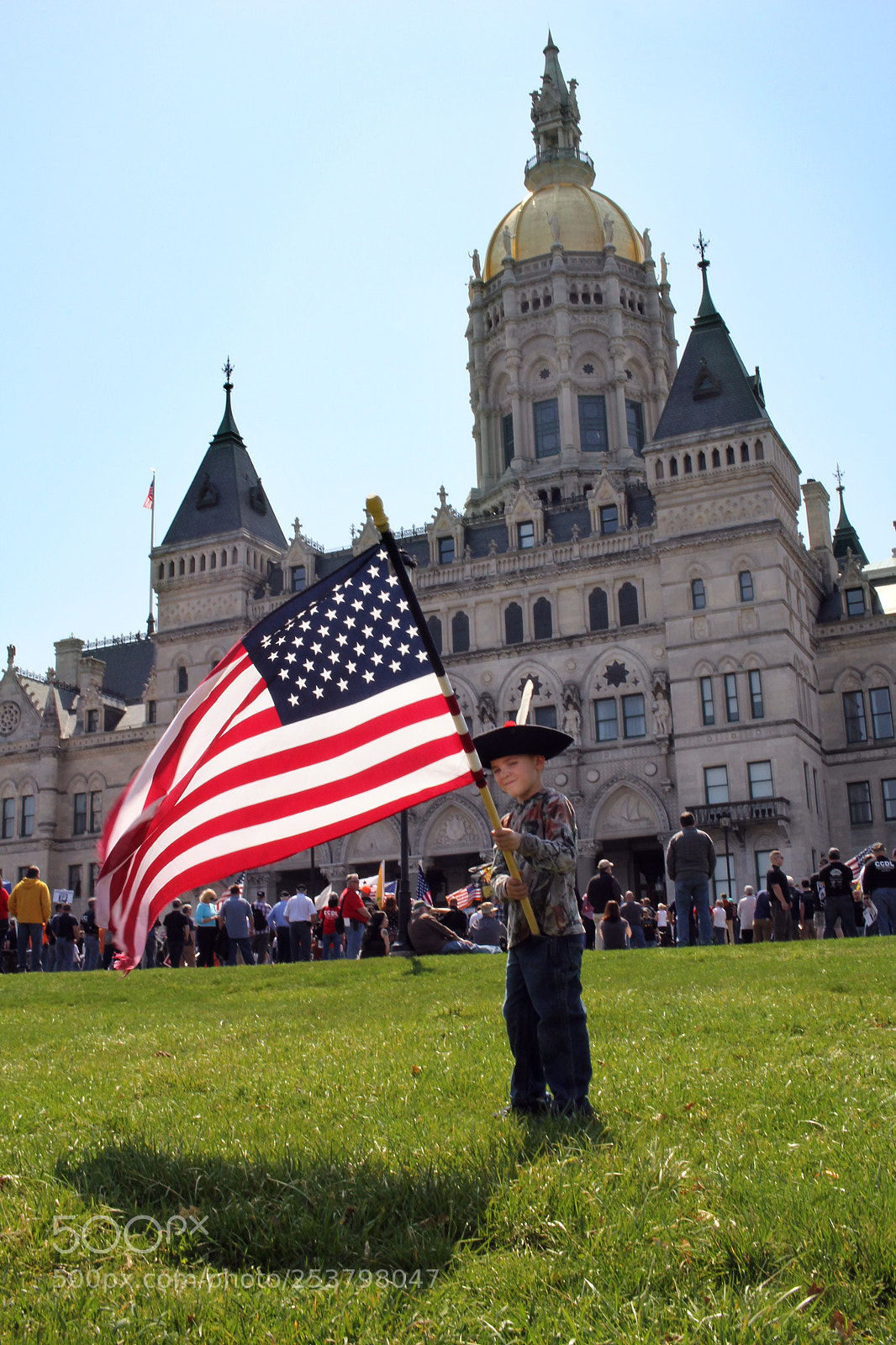 Canon EOS 60D sample photo. Boy and american flag photography