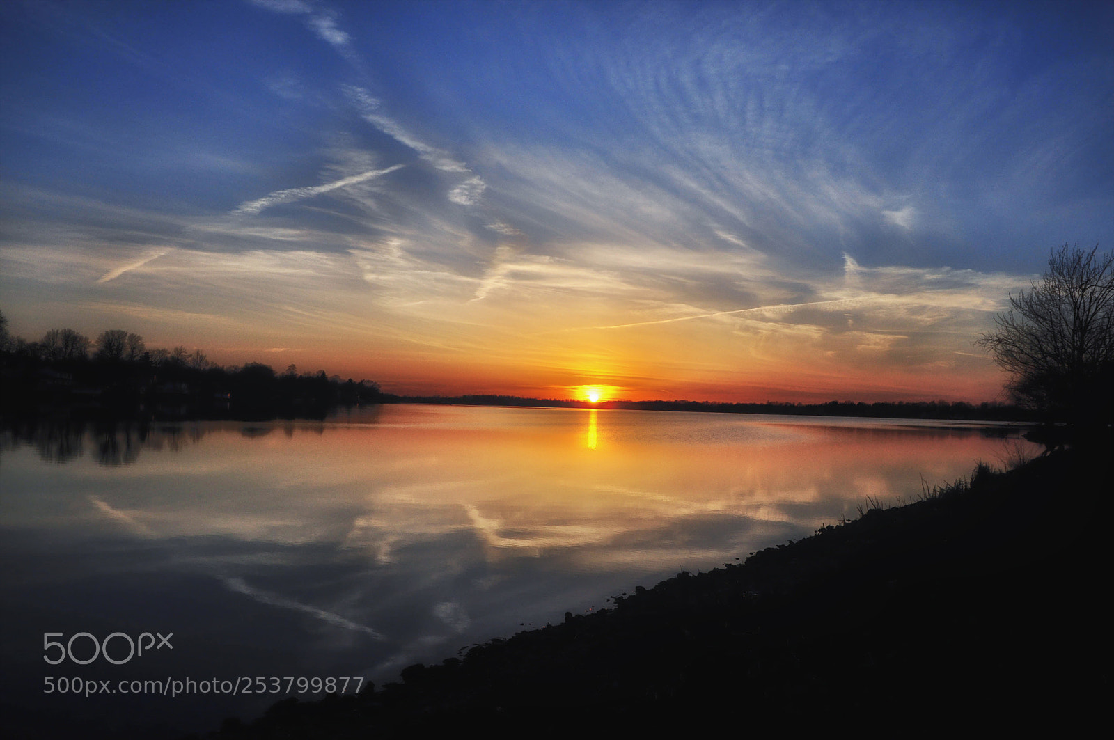 Nikon D5000 sample photo. Round pond sunset photography
