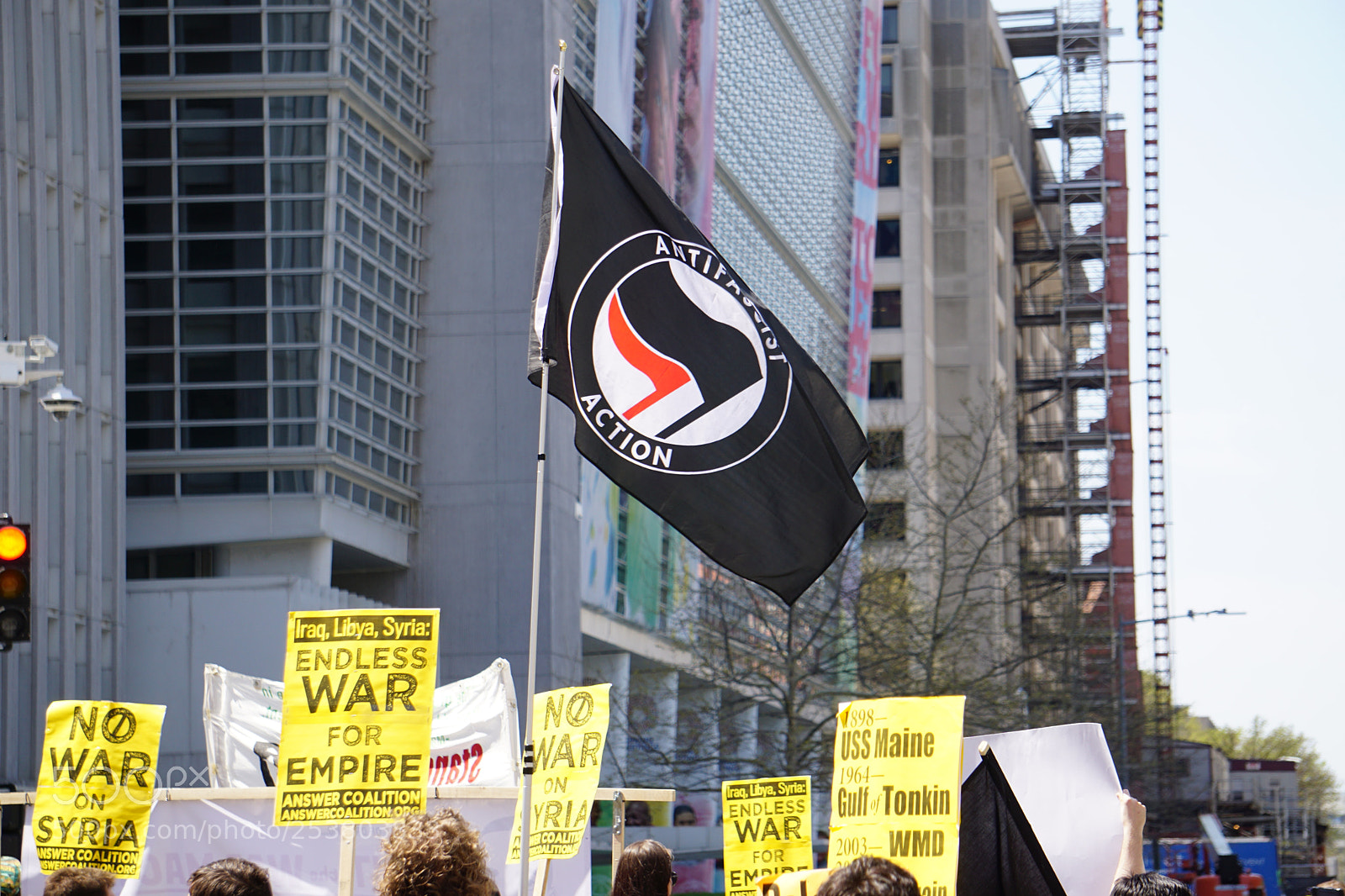 Sony a6000 sample photo. Antifa flag photography