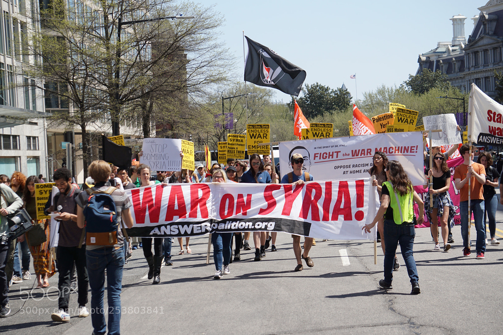 Sony a6000 sample photo. Protest against the bombing photography