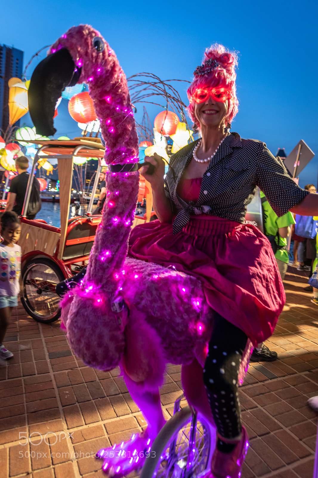 Nikon D850 sample photo. Unicycle hon light city photography