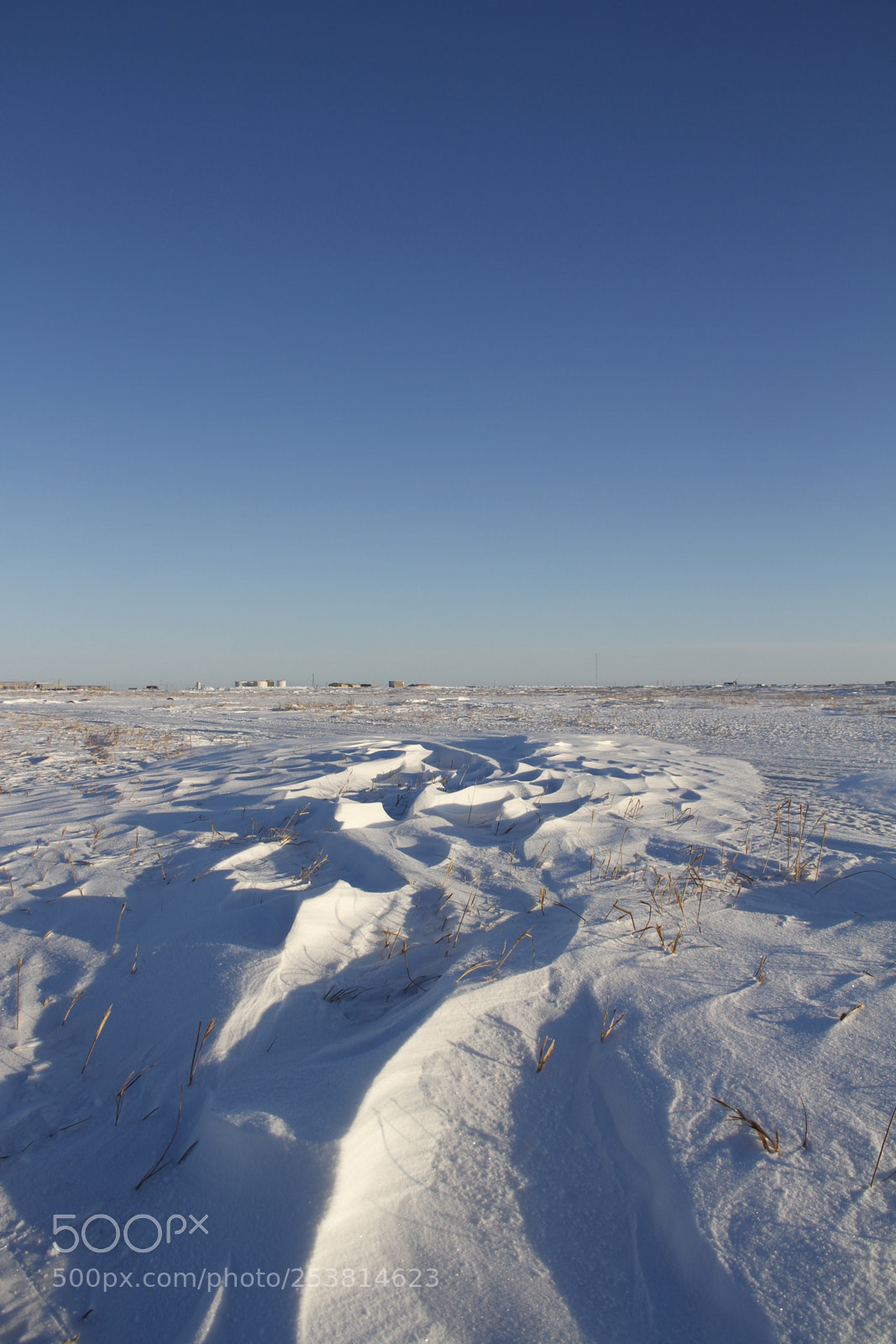 Canon EF-S 18-135mm F3.5-5.6 IS sample photo. Winter landscape with sastrugi photography