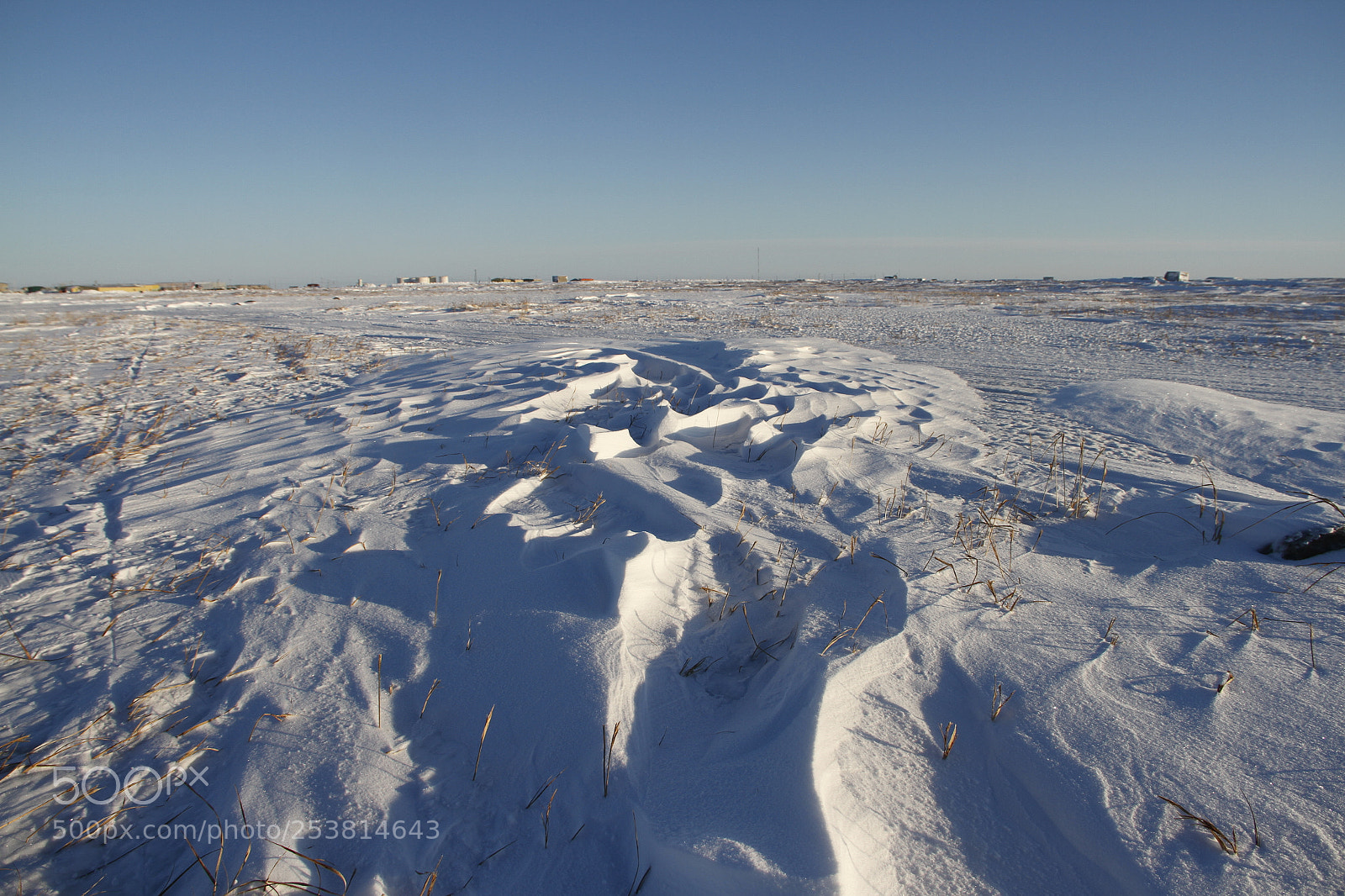 Canon EF-S 18-135mm F3.5-5.6 IS sample photo. Winter landscape with sastrugi photography