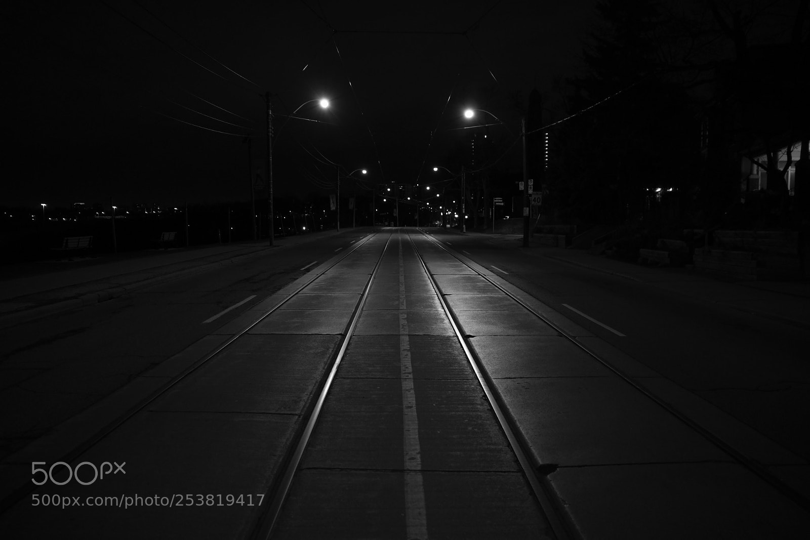 Nikon D850 sample photo. Empty street at night photography