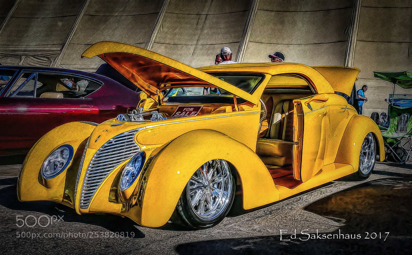 Panasonic Lumix DMC-FZ1000 sample photo. Vintage yellow ford photography
