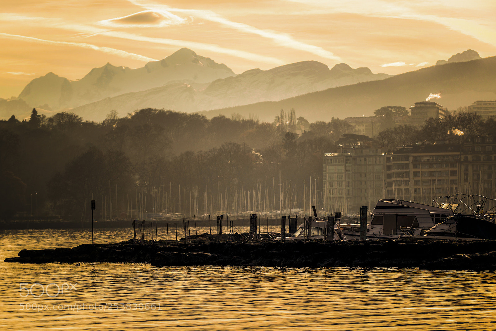Nikon D800 sample photo. Geneva at dawn photography