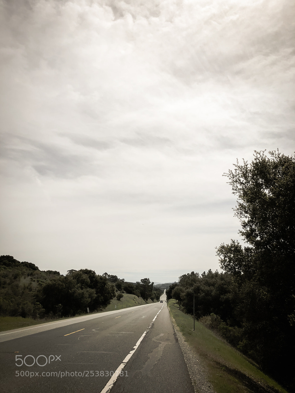 Apple iPhone X sample photo. Road through the top photography