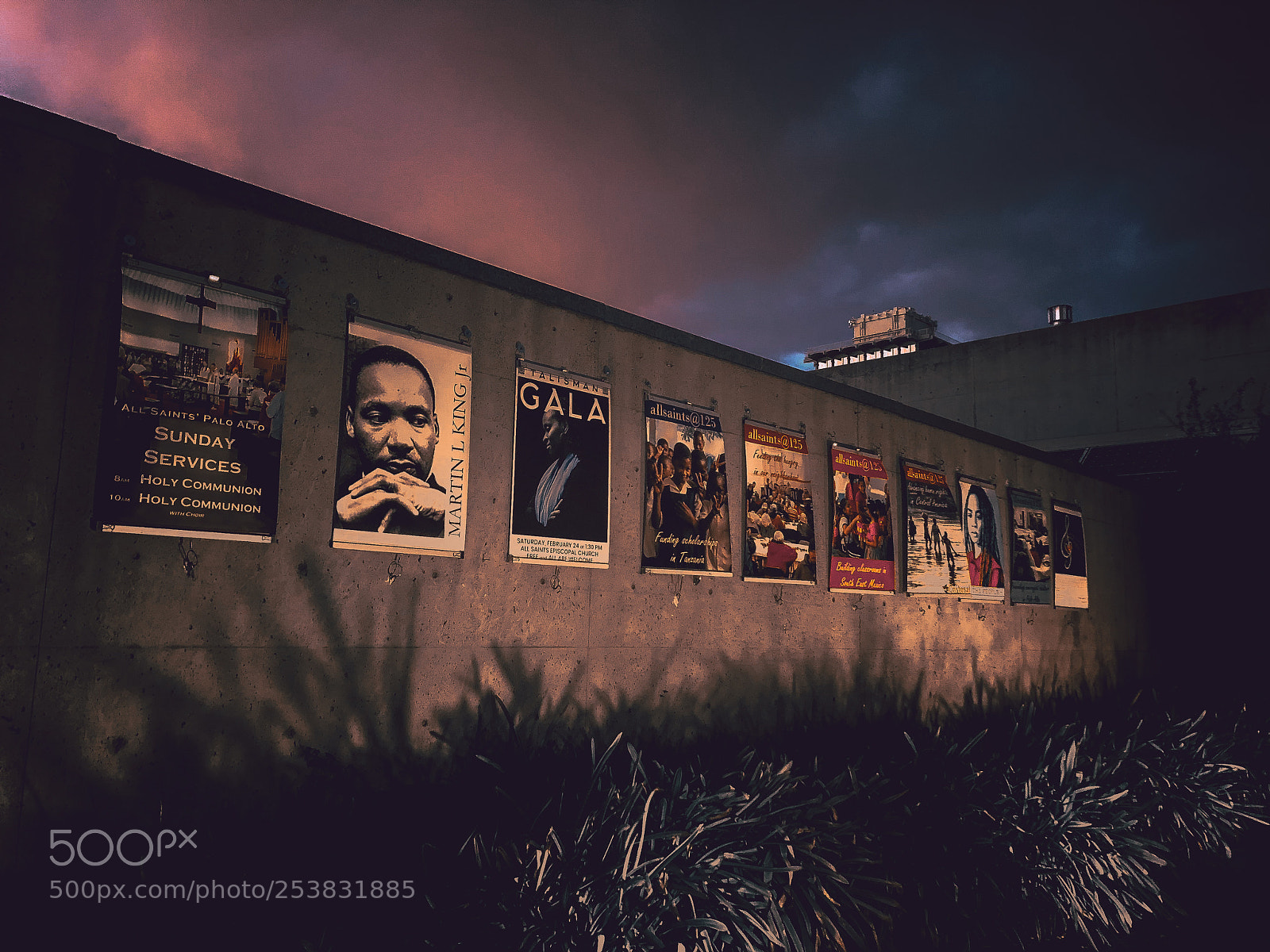 Apple iPhone X sample photo. Posters on the wall photography