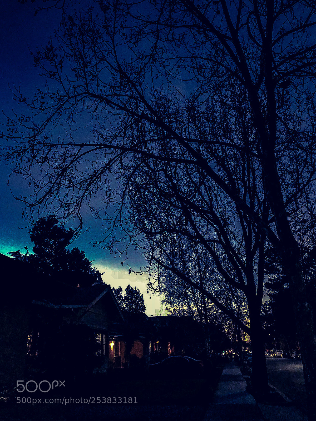 Apple iPhone X sample photo. Sunset over the house photography