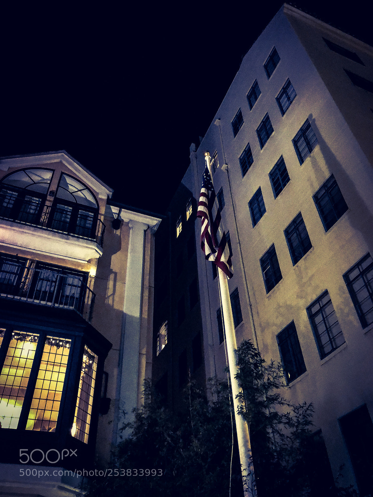 Apple iPhone X sample photo. American flag resting on photography