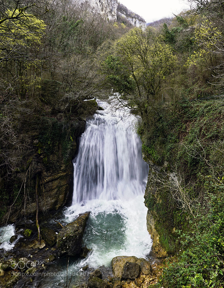 Sony ILCA-77M2 sample photo. Waterfall in forest photography
