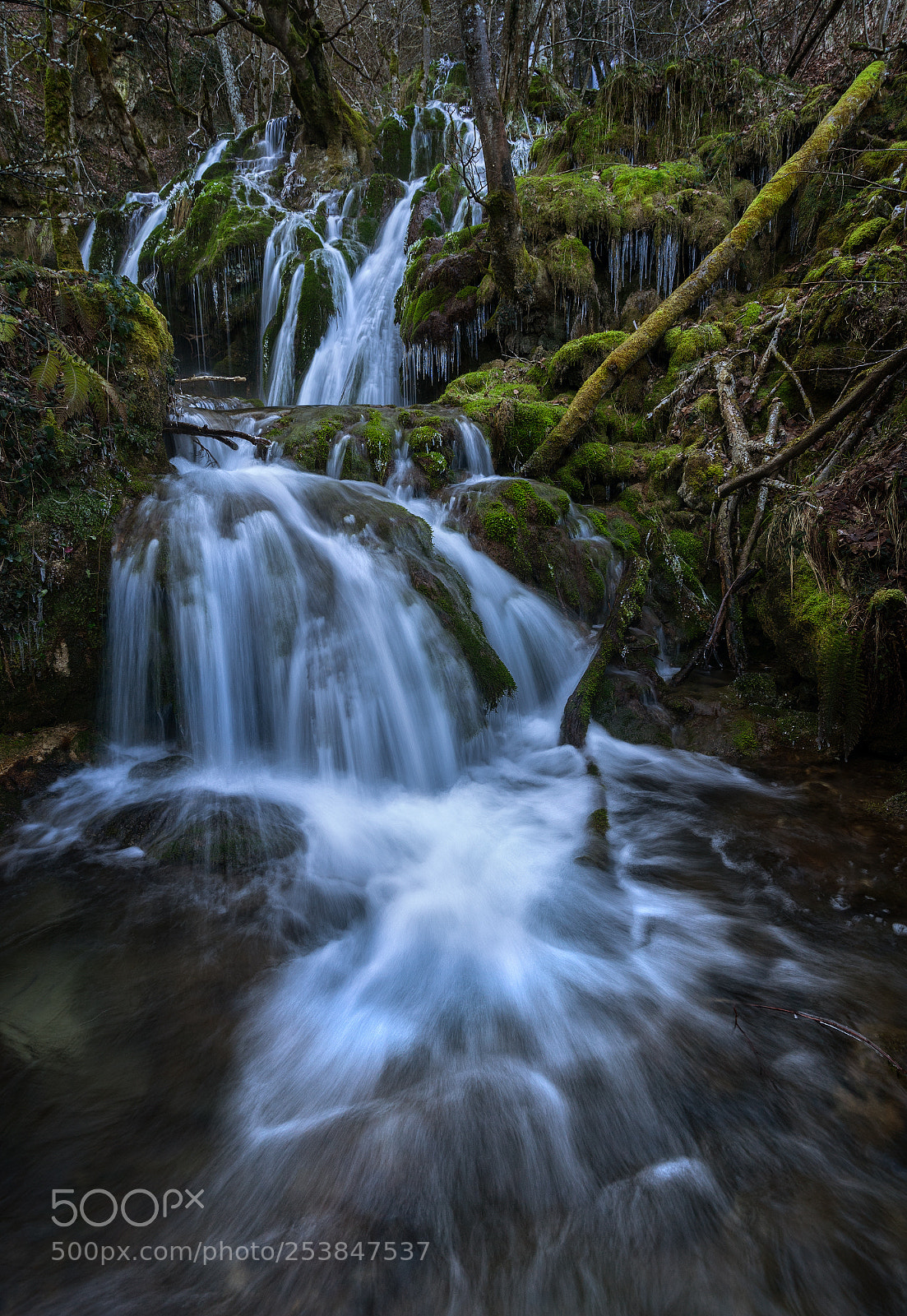 Sony a7 sample photo. Thaw waterfall photography
