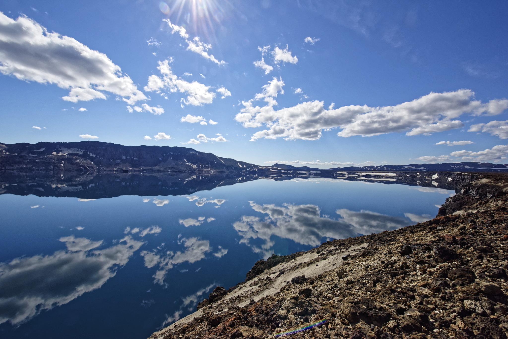 Nikon D810 + Nikon AF-S Nikkor 14-24mm F2.8G ED sample photo. The lake oskjuvatn in the highlands of iceland. photography