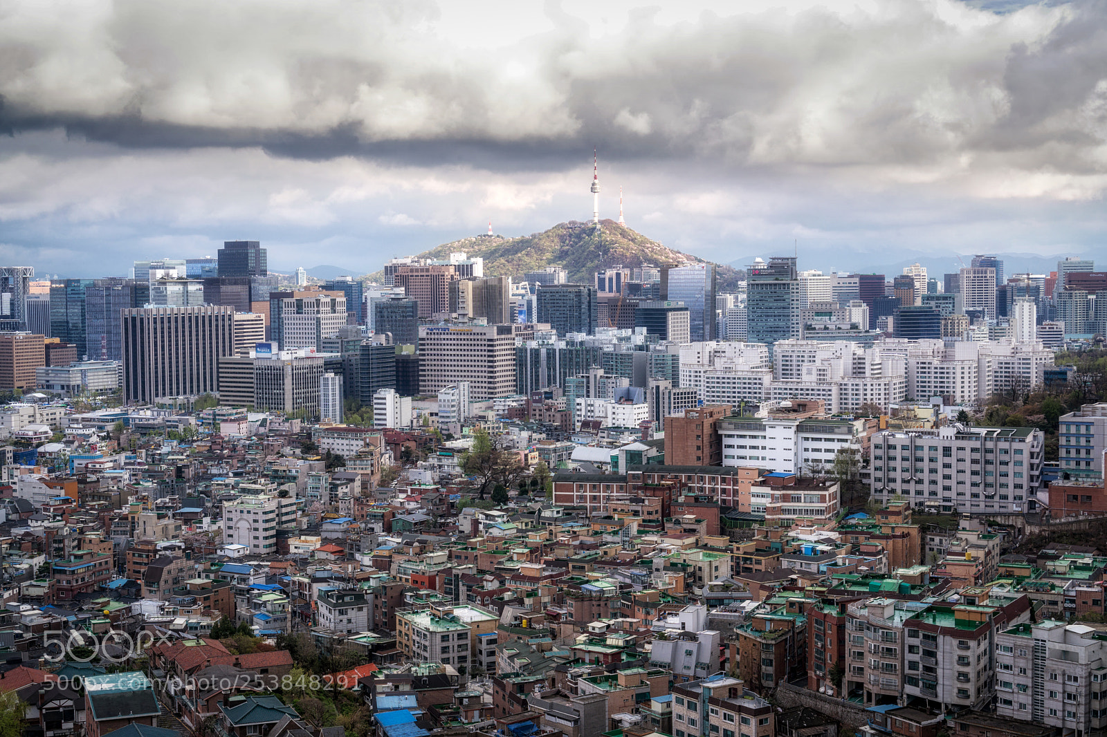 Sony a6000 sample photo. Dark sky over seoul photography