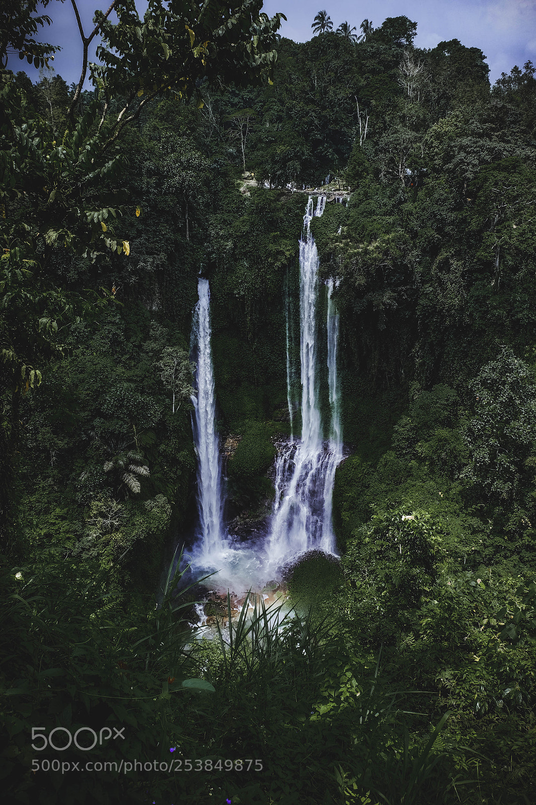 Fujifilm X-T1 sample photo. Waterfall in bali photography