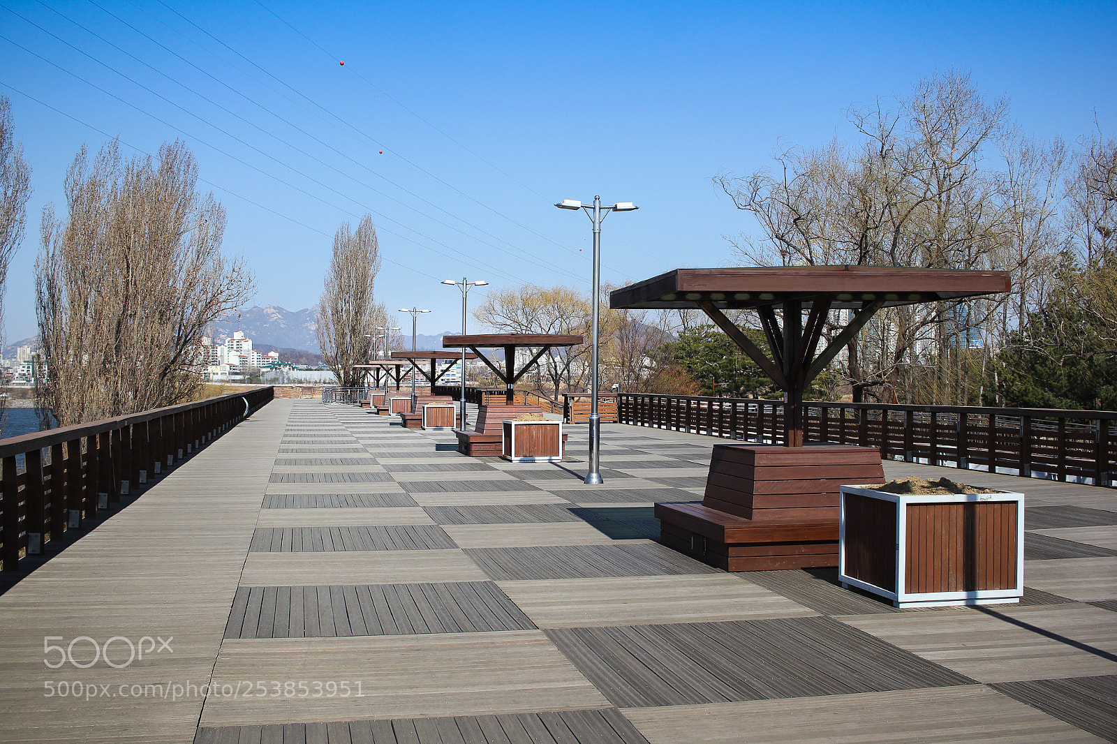 Canon EOS 60D sample photo. Benches near han-river photography