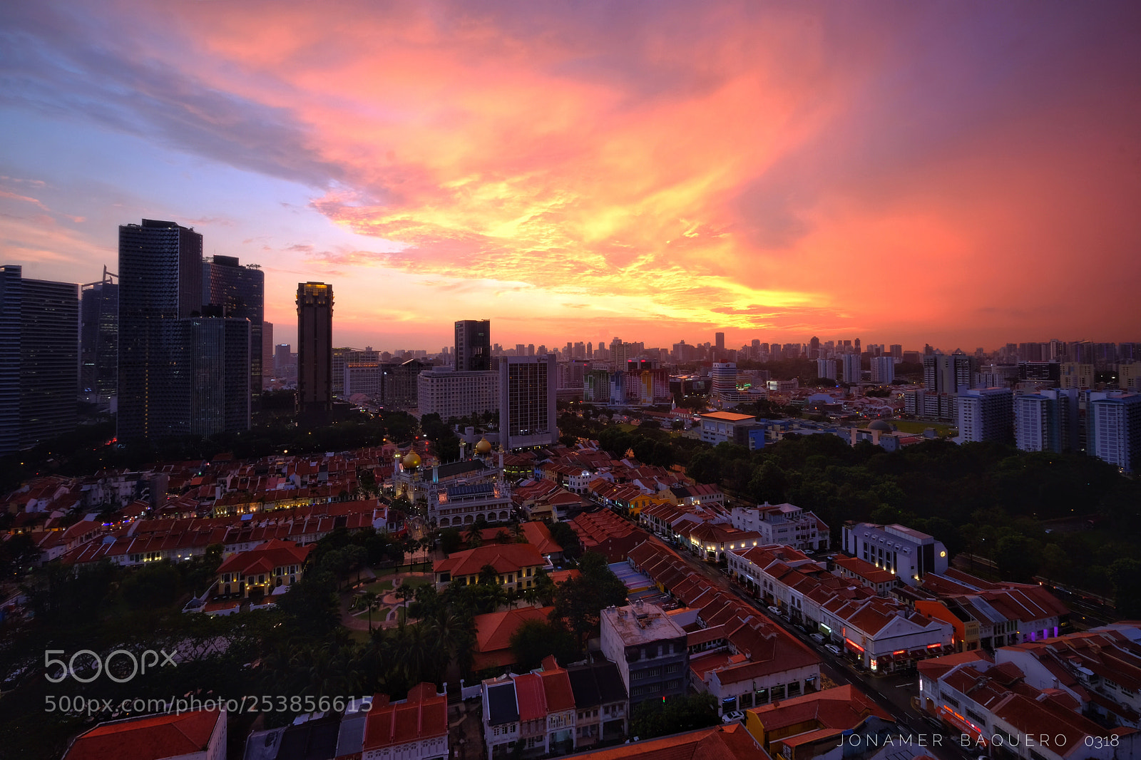 Fujifilm X-T2 sample photo. Sunset@textile center singapore photography