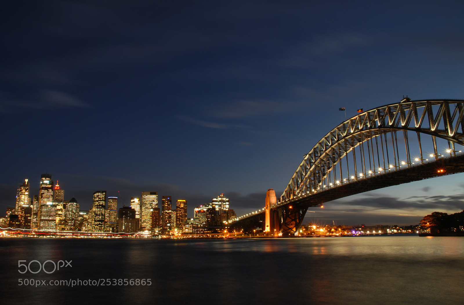 Nikon D200 sample photo. Harbour bridge by night photography