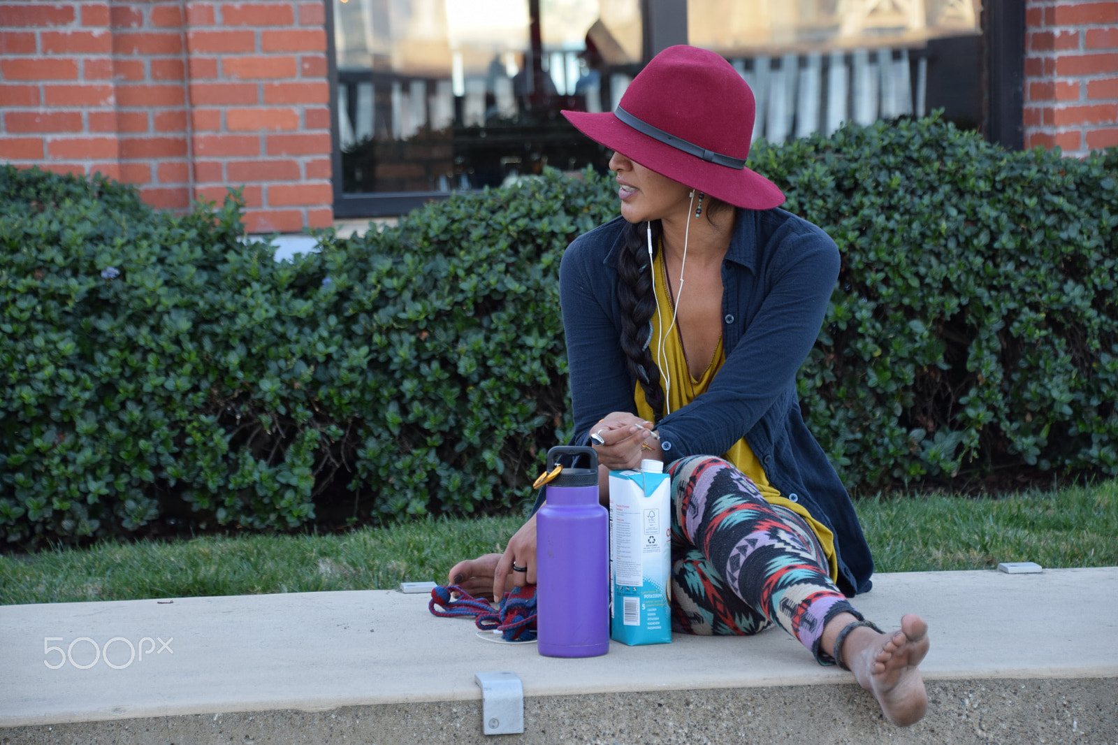Nikon D5300 sample photo. Chilling in purple hat photography