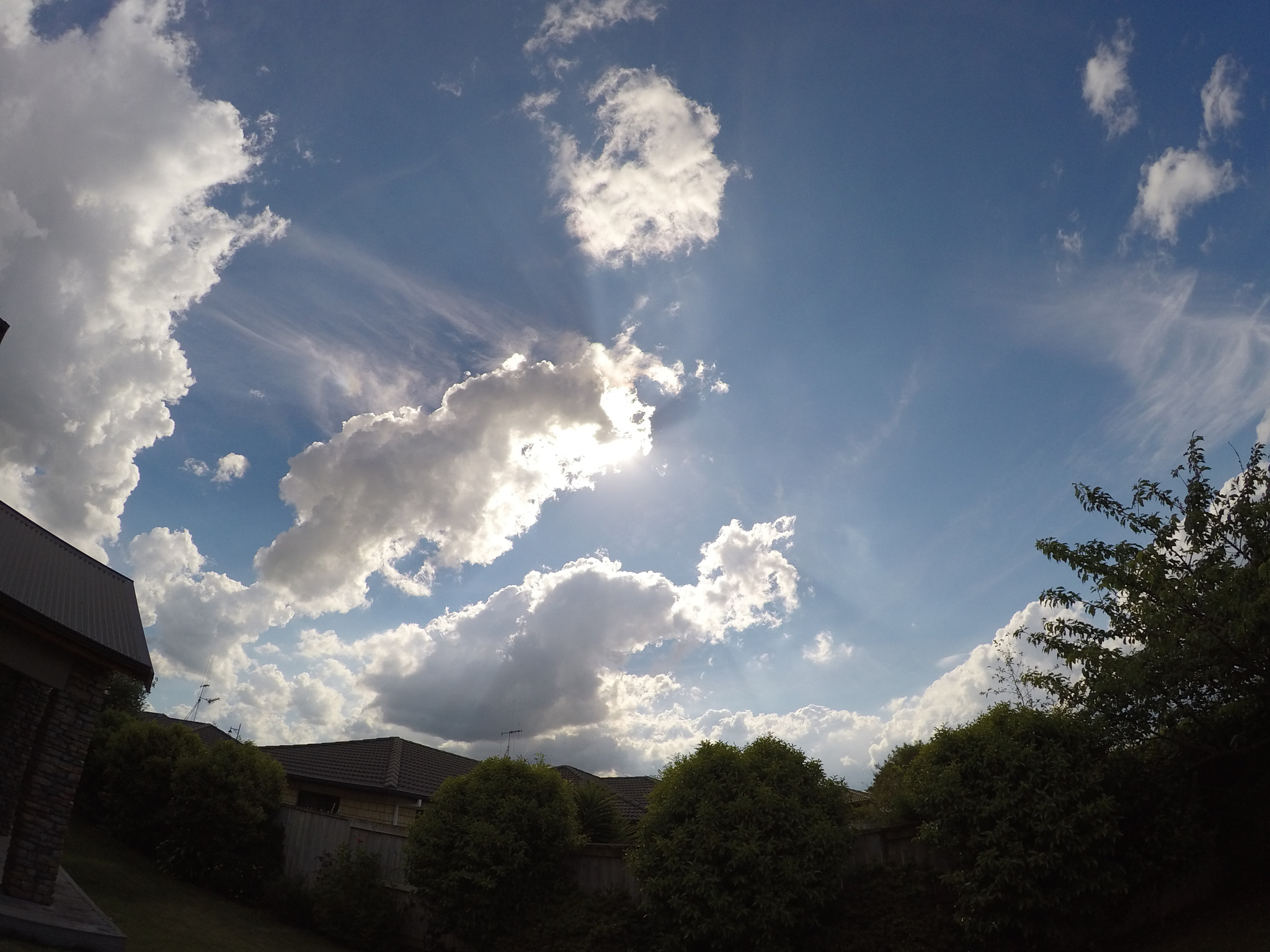 GoPro HERO4 Silver sample photo. Backyard clouds photography