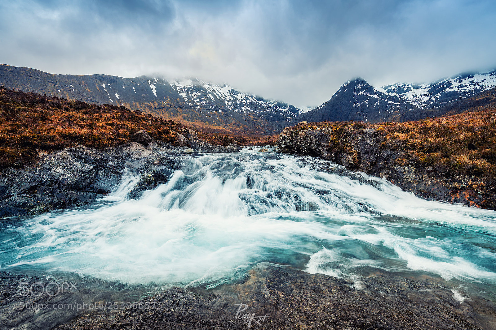 Sony a7R II sample photo. Waterfall and mountain at photography