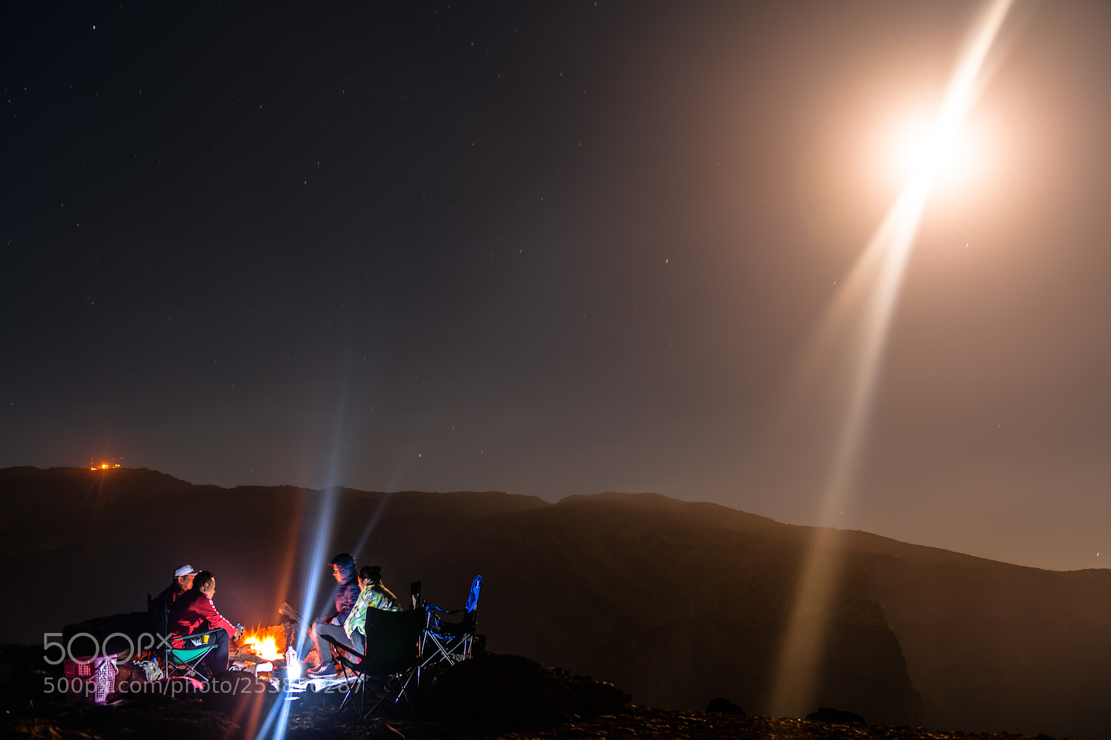 Nikon D850 sample photo. Camping by moonlight jebel photography