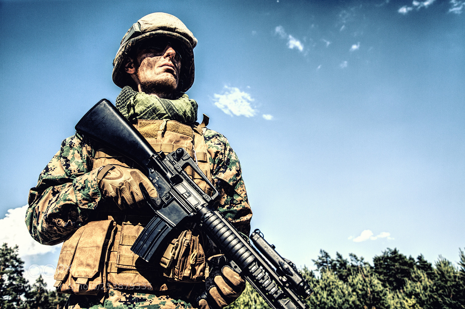 Canon EOS 5D Mark II sample photo. Us marine soldier. american photography
