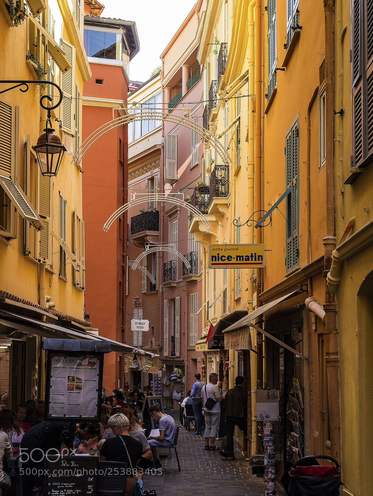 Panasonic Lumix DMC-G3 sample photo. Side street cafe, monaco photography
