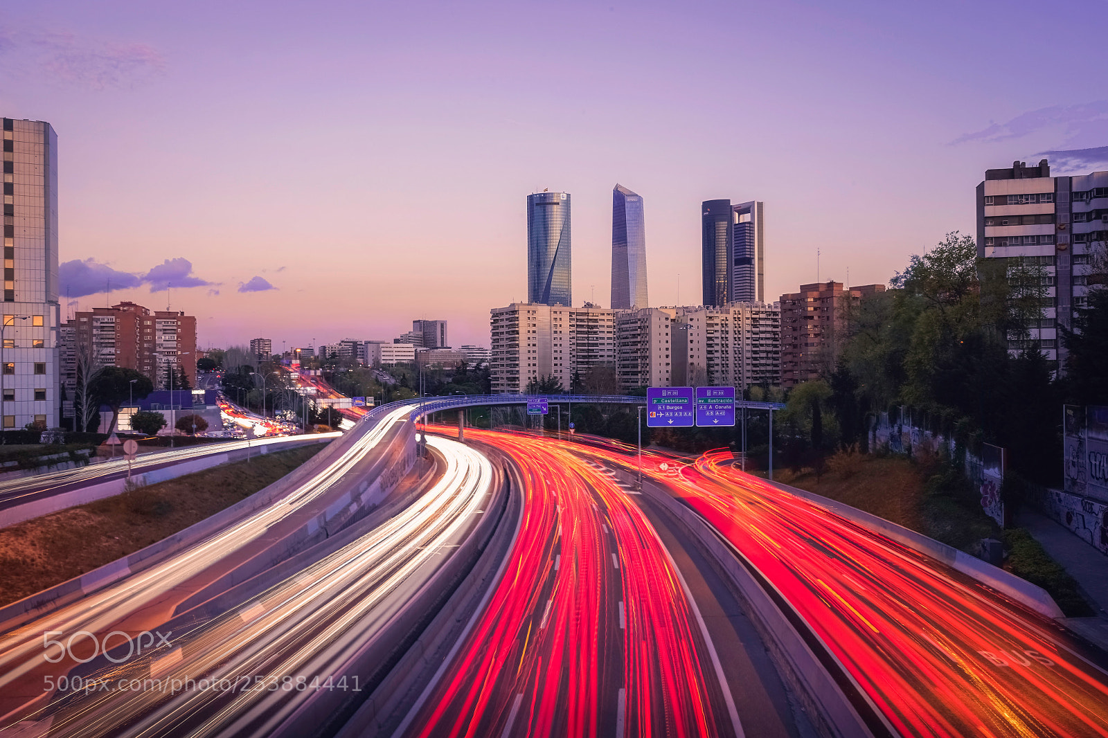 Sony a7 sample photo. Car trails photography