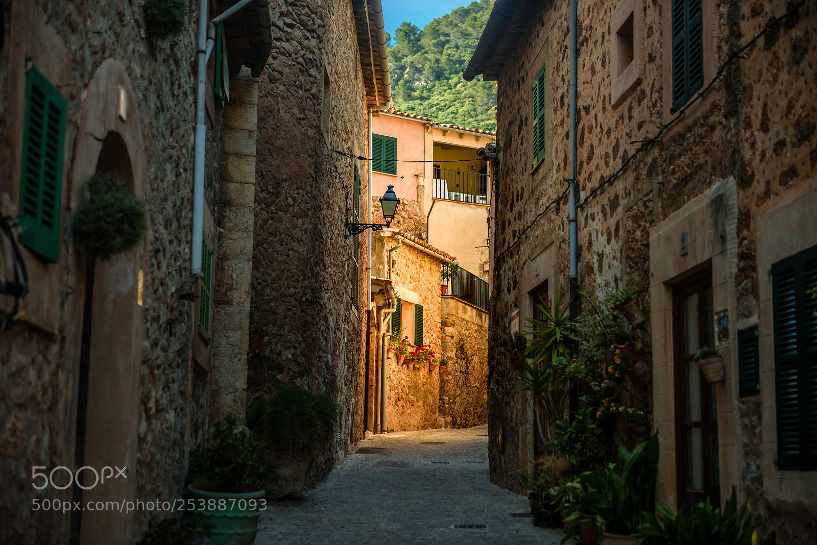 Nikon D810 sample photo. Golden streets of valldemossa photography