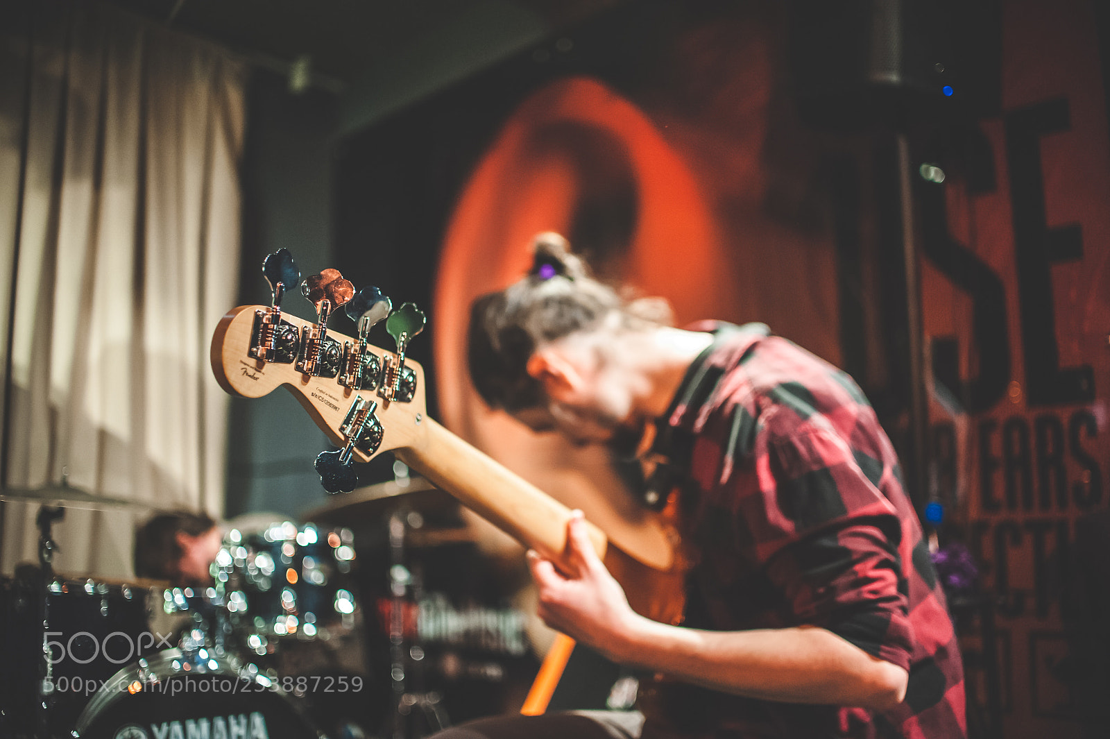 Nikon D700 sample photo. Artem playing his bass photography