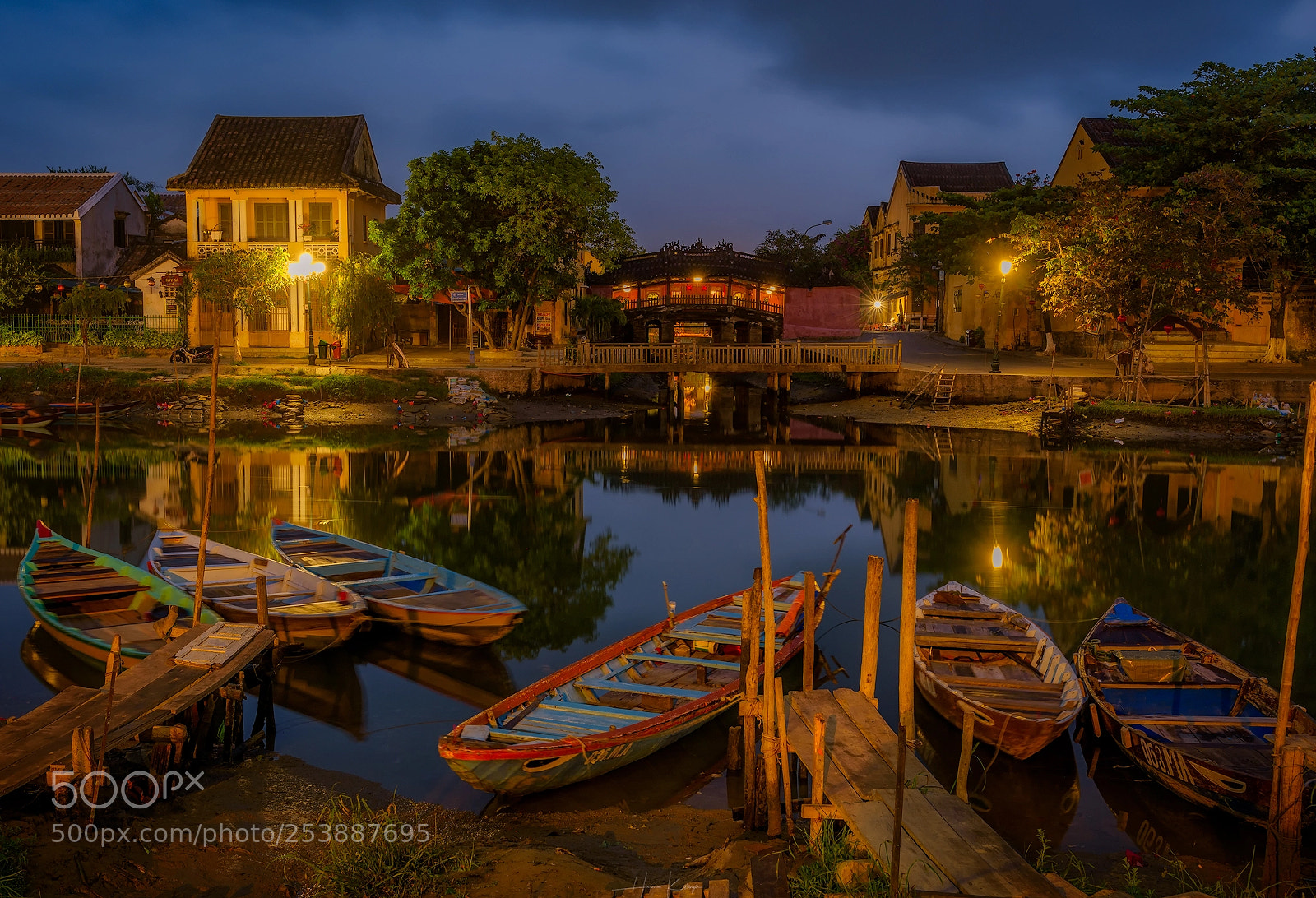 Nikon D750 sample photo. Hoi an boats photography