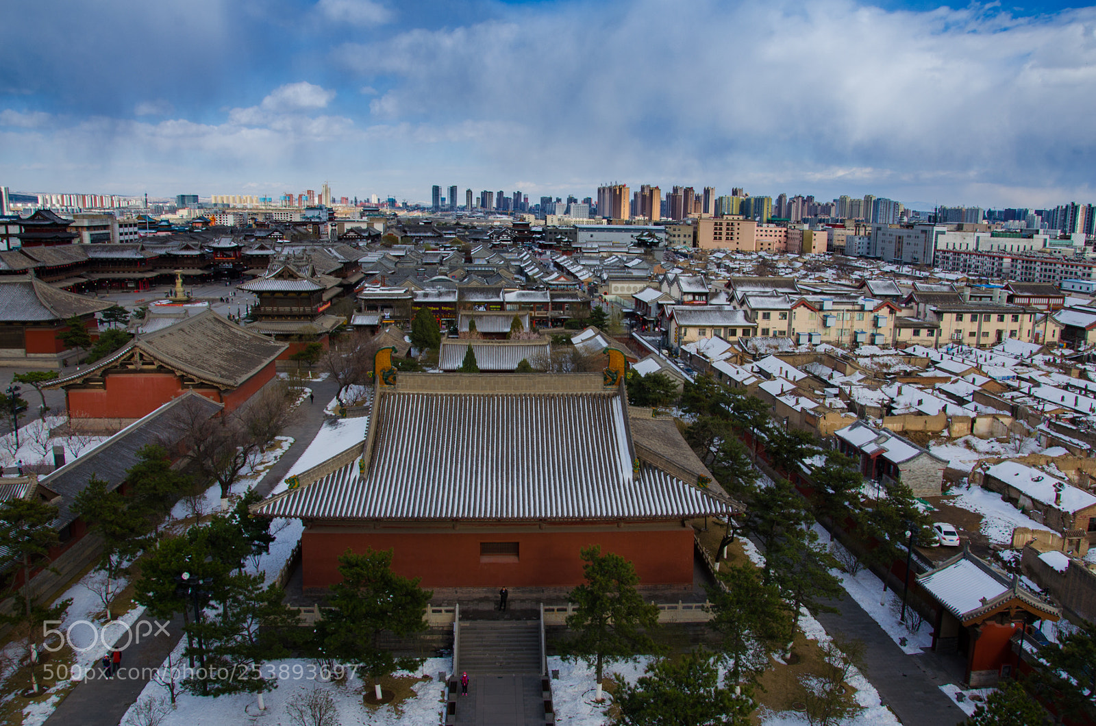 Nikon D5100 sample photo. Datong from huayan pagoda 华严宝塔下的大同 photography