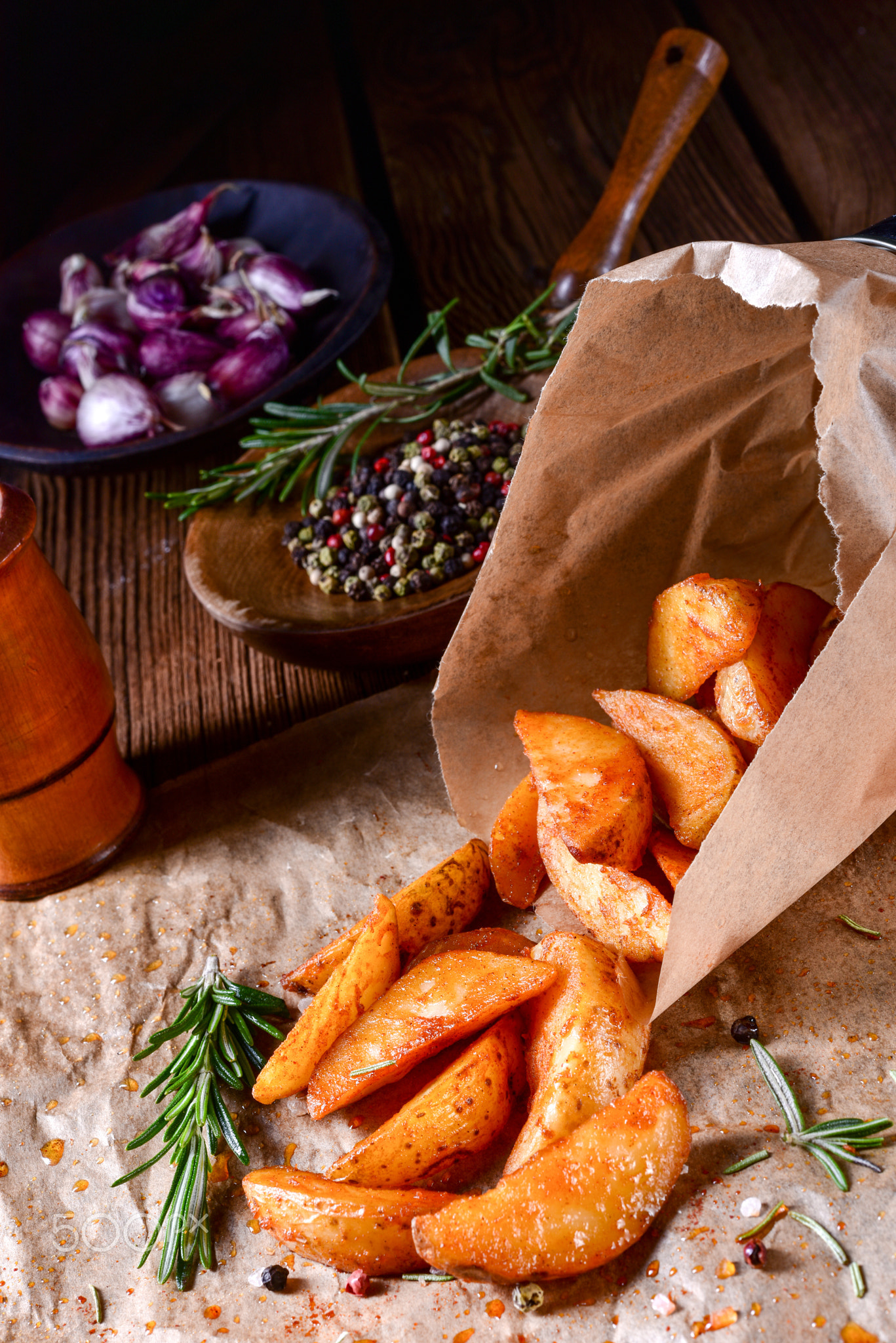 rosemary Potato wedges from the oven