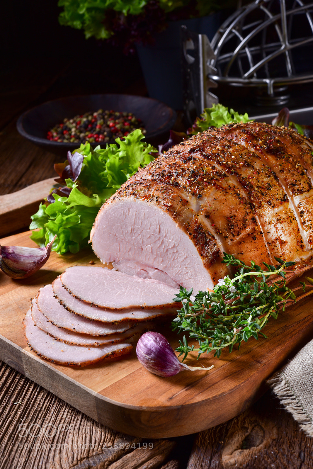 Nikon D810 sample photo. Cooked ham with colorful photography