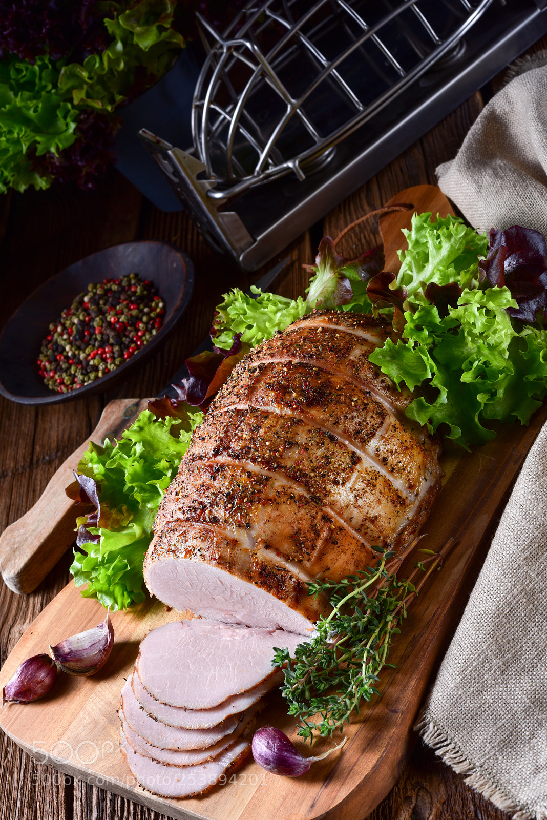 Nikon D810 sample photo. Cooked ham with colorful photography