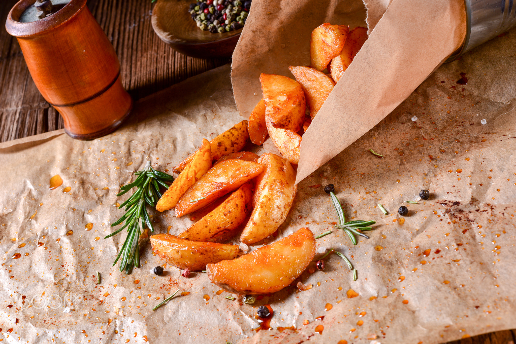 rosemary Potato wedges from the oven