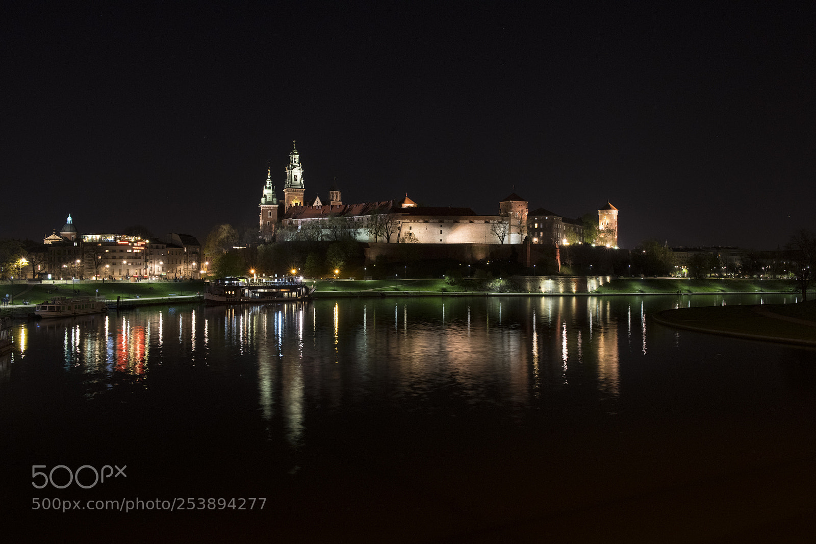 Nikon D850 sample photo. Night view at wawel photography