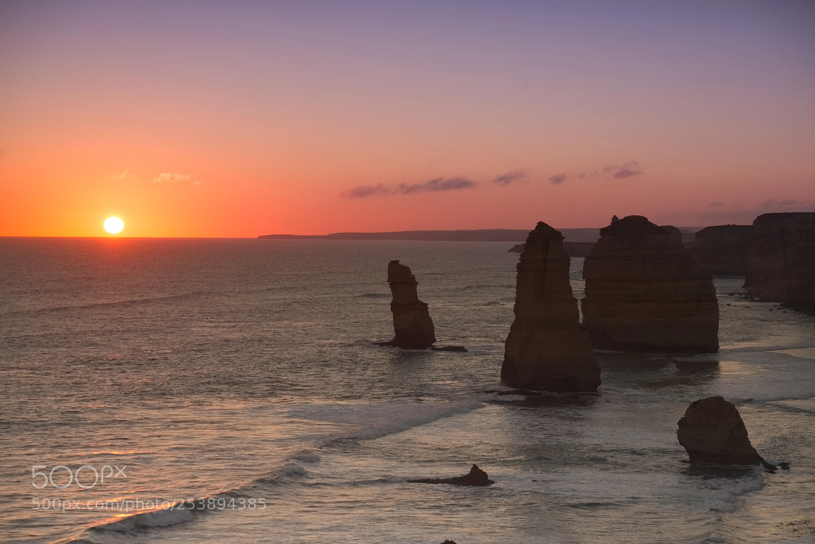 Nikon D610 sample photo. Sunset at apostles photography